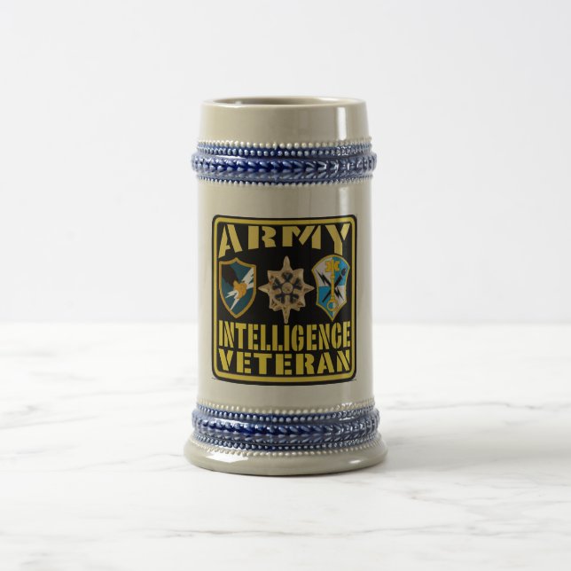 Armee-Intelligenz-Veteranen-Bier Stein Bierglas (Mittel)