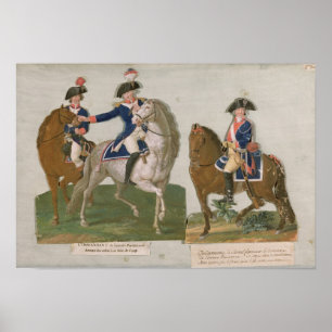 Armee-Kommandant und ein Offizier Poster