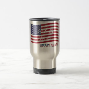 Armee-Mama addieren amerikanische Namensflagge Reisebecher