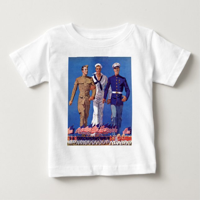 Armee, Marine u. Marinesoldaten Baby T-shirt (Vorderseite)