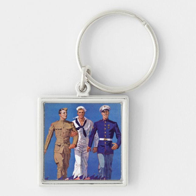 Armee, Marine u. Marinesoldaten Schlüsselanhänger (Vorne)