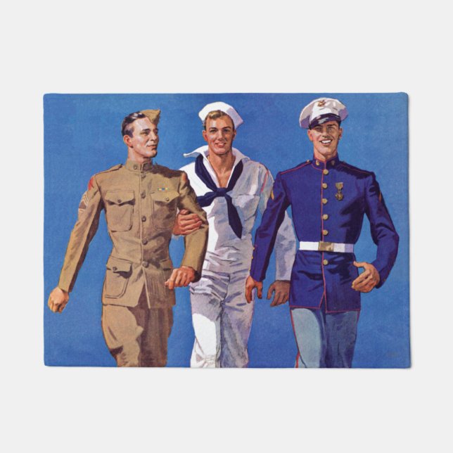 Armee, Marine und Marines Fußmatte (Vorderseite)