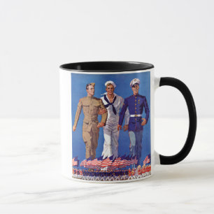 Armee, Marine und Marines Tasse