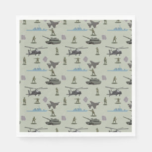 Armee Militär-Tarnung Grün Camo Geburtstag Serviette