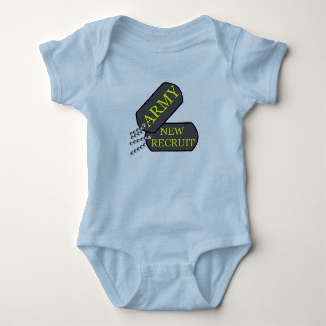Armee-neuer Neuzugang Baby Strampler (Vorderseite)