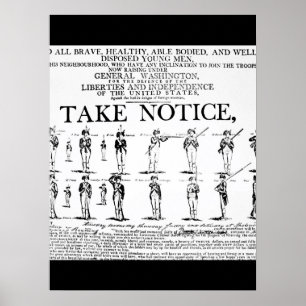 Armee-Rekrutierungsanzeige aus der Zeit des Bürger Poster