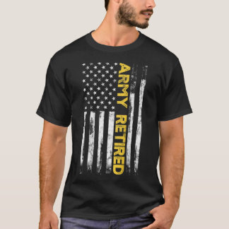 Armee remüde Military U.S. Army Thin Gold Line Ame T-Shirt