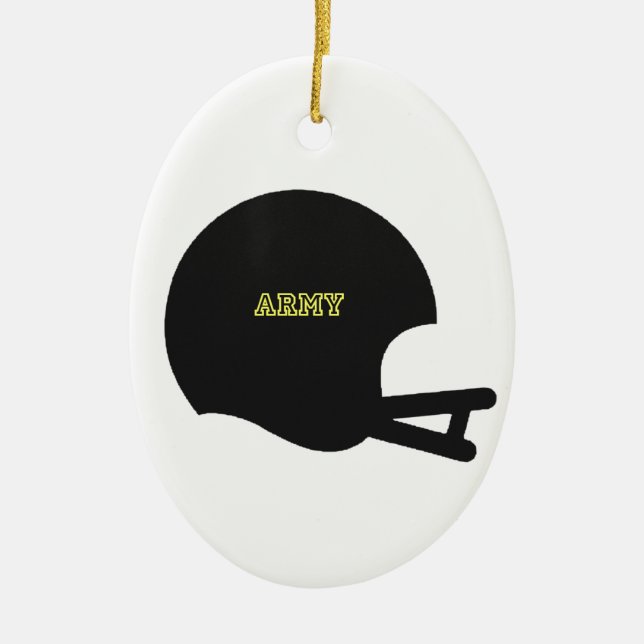 Armee-schwarze Ritter-Vintages Keramikornament (Vorne)
