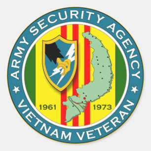 Armee-Sicherheitsbüro - Vietnam-Veteran Runder Aufkleber