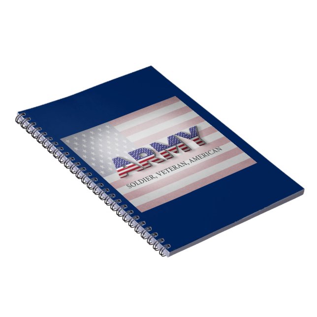 Armee "Soldat, Veteran, Amerikaner" Notizblock (Rechte Seite)