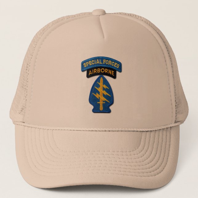 Armee Spezialstreitkräfte grüne Berets SFG Veteran Truckerkappe (Vorderseite)