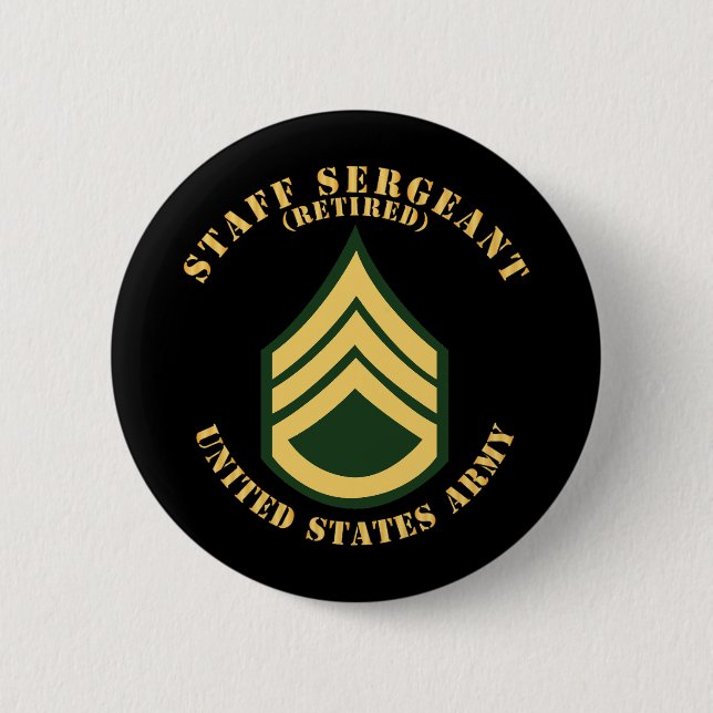 Armee - Stabschef - SSG - müde - flach Button (Vorderseite)