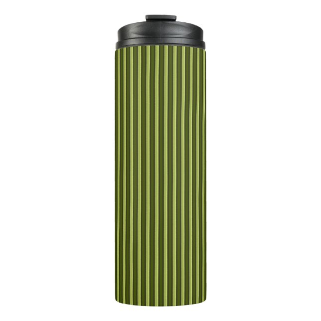 Armee themed gestreiftes Muster Thermosbecher (Vorderseite)