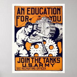 Armee - verbinden Sie die Behälter Poster