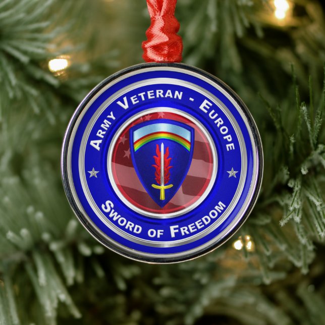 Armee Veteran-Europa Weihnachten bewahren Ornament Aus Metall (Baum)