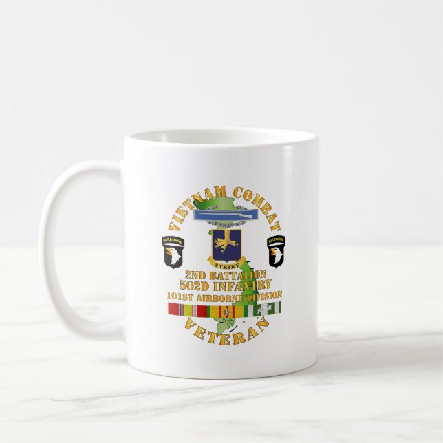 Armee - Vietnam Combat Vet - 2. Bn 502. Infanterie Kaffeetasse (Links)
