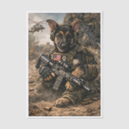 Armee Welpe  Seidenpapier