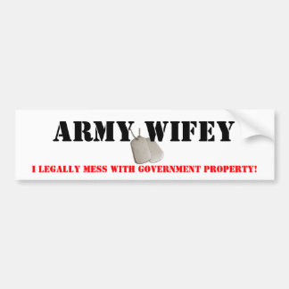 Armee Wifey Autoaufkleber