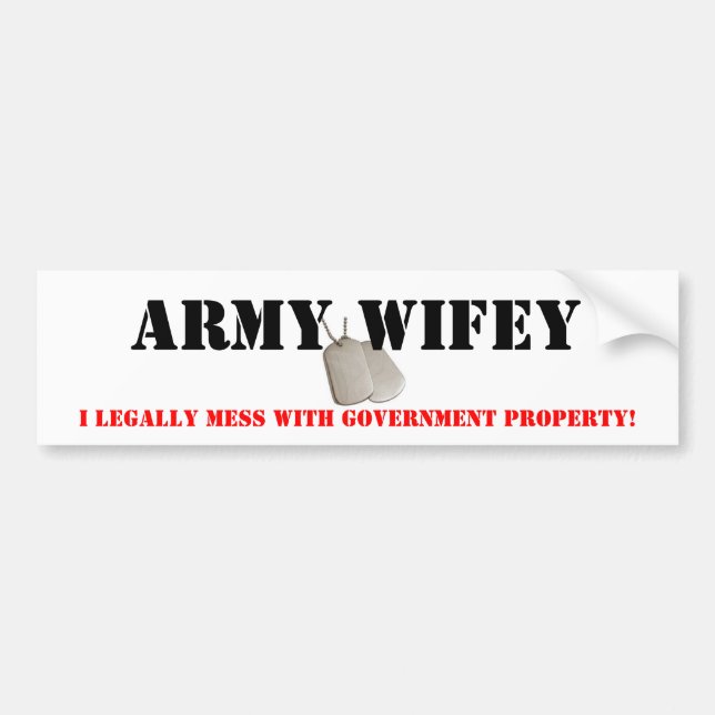 Armee Wifey Autoaufkleber (Vorne)