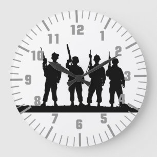 Armeesoldaten Große Wanduhr