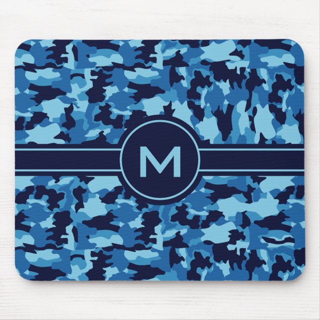 Armeetarnung Blaumuster Mousepad (Vorne)