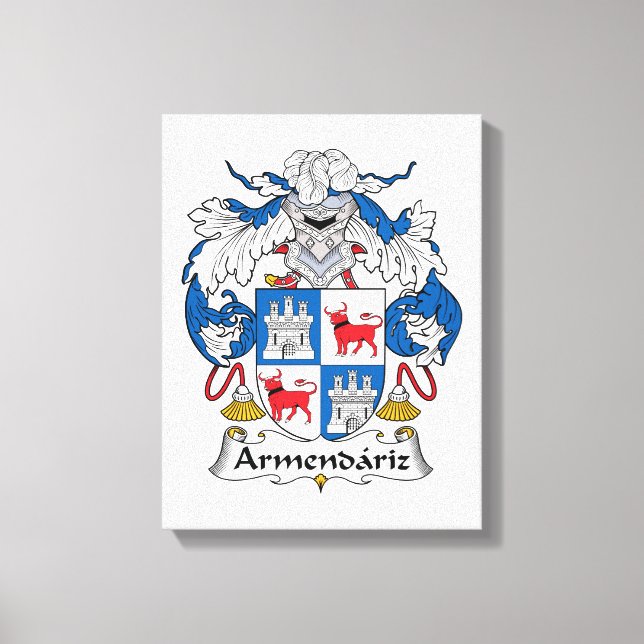 Armendariz-Familienwappen Leinwanddruck (Vorderseite)
