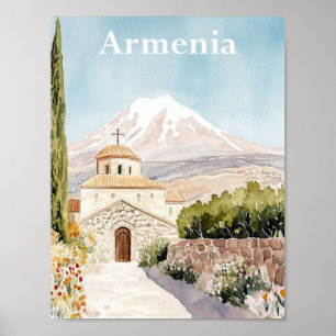 Armenia Aquarellmalerei Poster