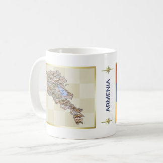 Armenia-Flagge + Karte-Tasse Kaffeetasse