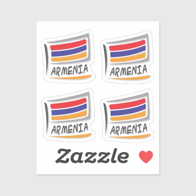 Armenia Pride X Flag Aufkleber (Blatt)