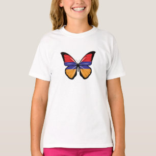 Armenia-Schmetterlingsflagge T-Shirt