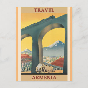 Armenia Vintage Travel Poster Postkarte