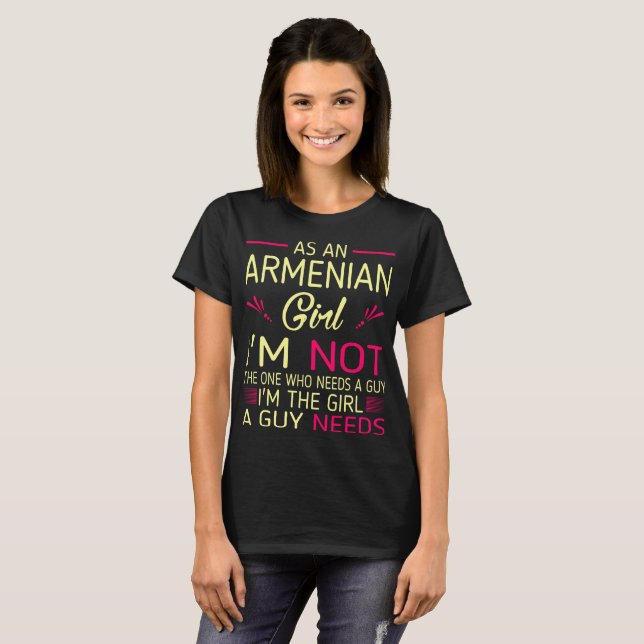 Armenian der Mädchen-Typ-Bedarfs-Spaß T-Shirt (Vorne ganz)