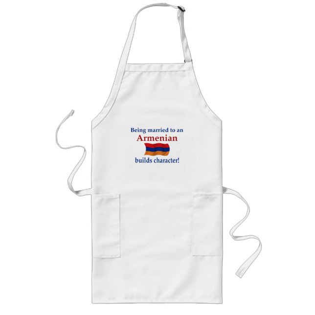 Armenian errichtet Charakter Lange Schürze (Vorne)
