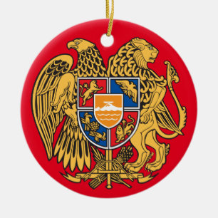 Armenian* Wappen-Weihnachtsverzierung Keramik Ornament
