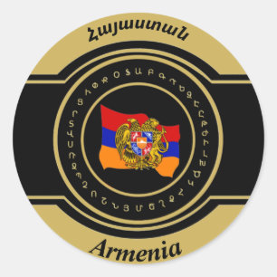 Armenien (Հ ա յ ա ս տ ա) Runder Aufkleber