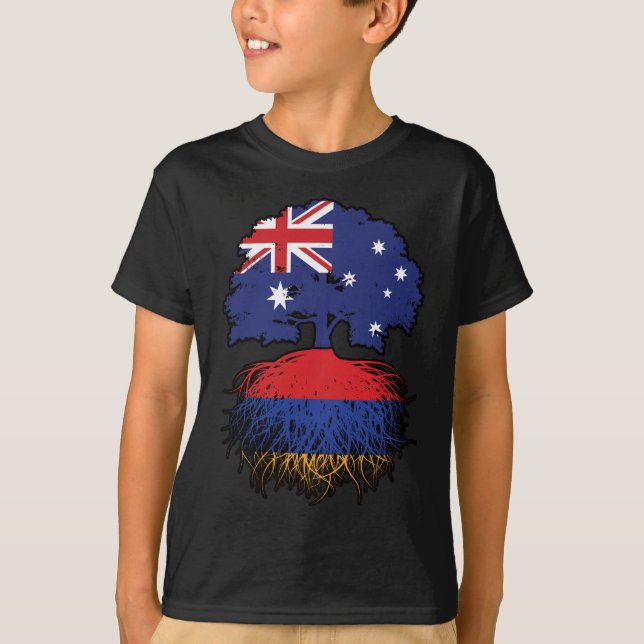 Armenien Armenisch Australisch Australien Tree Roo T-Shirt (Vorderseite)