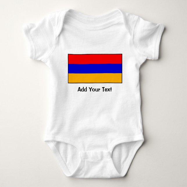Armenien - armenische Flagge Baby Strampler (Vorderseite)