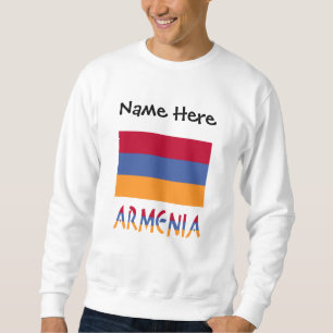 Armenien Armenische Flagge Schwarz Personalisierun Sweatshirt