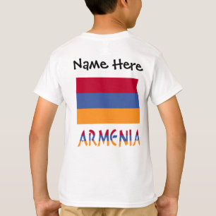 Armenien Armenische Flagge Schwarz Personalisierun T-Shirt