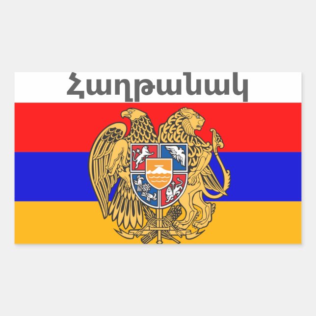 Arménien Dit Sticker Rectangulaire (Devant)