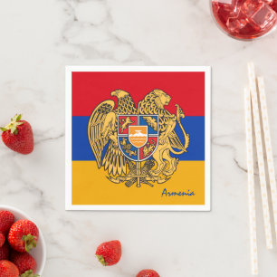 Armenien, Emblem und armenisches Party/Sport Serviette