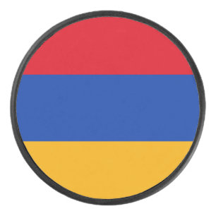 Armenien-Flagge Eishockey Puck