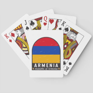 Armenien-Flagge Emblem Distressed Vintage Spielkarten