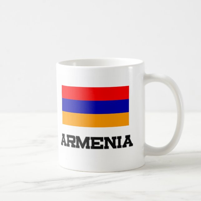 Armenien-Flagge Kaffeetasse (Rechts)
