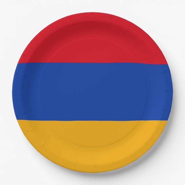 Armenien-Flagge Pappteller (Vorderseite)