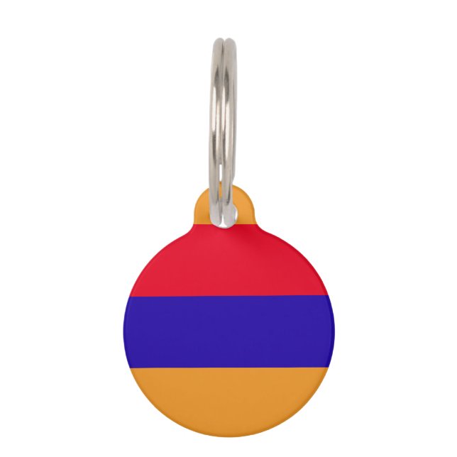 Armenien-Flagge Tiermarke (Rückseite)