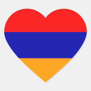Armenien-Flaggen-Herz-Aufkleber Herz-Aufkleber