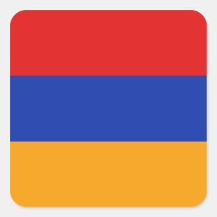 Armenien-Flaggenaufkleber Quadratischer Aufkleber