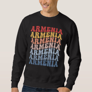 Armenien Groovy Retro Armenisch Sweatshirt