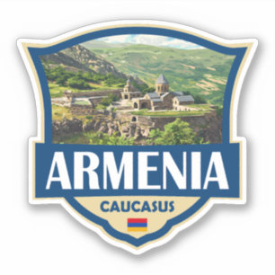 Armenien Illustration Retro-Abzeichen Aufkleber